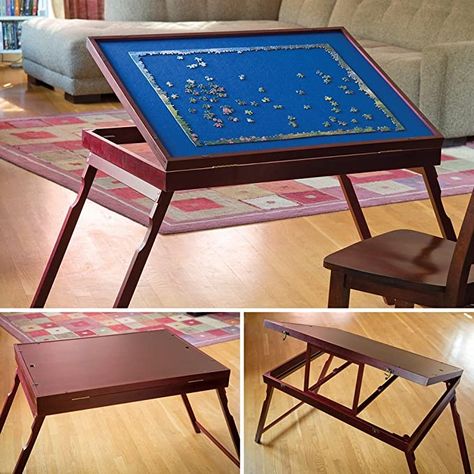 Diy Puzzle Table, Puzzle Tables, Puzzle Ideas, Jigsaw Puzzle Accessories, Jigsaw Table, Jigsaw Puzzle Table, Puzzle Storage, Diy Puzzle, Tabletop Easel