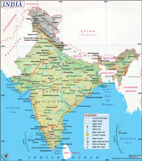 India Map India World Map, Pakistan Map, Map Of India, Physical Map, Geography Map, Gangtok, Union Territory, Asia Map, India Facts