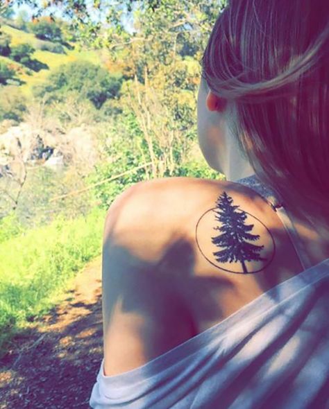 The PERFECT Tattoo For You (According To Your Zodiac Sign) Pine Tattoo, 42 Tattoo, Tattoo Tree, Pine Tree Tattoo, Nature Tattoo, Forest Tattoos, Inspired Tattoos, Cat Tattoos, Shoulder Tattoos For Women