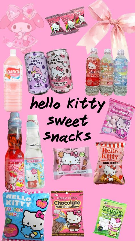 Foreign Candy, Bbq Chips, Melody Hello Kitty, Chocolate Marshmallows, Hello Kitty My Melody, Mixed Nuts, Sweet Snacks, Milk Tea, Green Tea