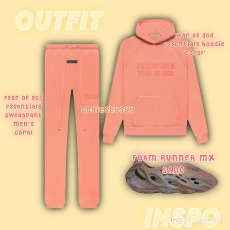 Coral Essentials Hoodie Outfit, Essential Outfits, Cute Online Clothing Stores, Essentials Hoodie, Fasion Outfits, Shoes Outfit Fashion, Cute Lazy Outfits, Cute Lazy Day Outfits, Swag Outfits For Girls