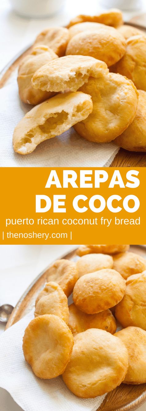 Meal List, Arepas Recipe, Baked Pastries, Recetas Puertorriqueñas, Venezuelan Food, Fried Bread, Puerto Rican Cuisine, Puerto Rican Dishes, Puerto Rico Food