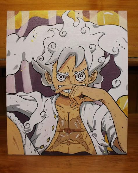 Luffy 5th gear acrylic painting Luffy Gear 5 Painting, Luffy 5th Gear, Luffy Painting, One Piece Painting, Anime Canvas Painting, Architecture Drawing Plan, Luffy Gear 5, Anime Galaxy, Anime Drawing Books