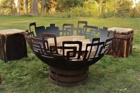 Barrel Fire Pit, Fire Pit Art, Fire Pit Lighting, Custom Fire Pit, Rustic Fire Pits, Natural Gas Fire Pit, Metal Fire Pit, Fire Pit Bowl, Steel Fire Pit