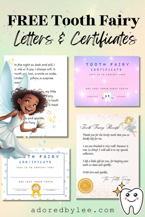 Toothfairy Notes First Tooth, Lost First Tooth, Tooth Fairy Letters, Fairy Letters, Tooth Fairy Receipt, Tooth Fairy Letter, Letter Example, First Tooth, Printable Letters