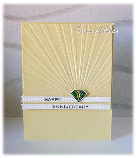 Diamond Anniversary by frenziedstamper - Cards and Paper Crafts at… Diamond Wedding Theme, Diamond Wedding Anniversary Cards, 50th Anniversary Cards, Diamond Theme, Diamond Wedding Anniversary, Anniversary Cards Handmade, Colour Challenge, Diamond Party, 60 Wedding Anniversary