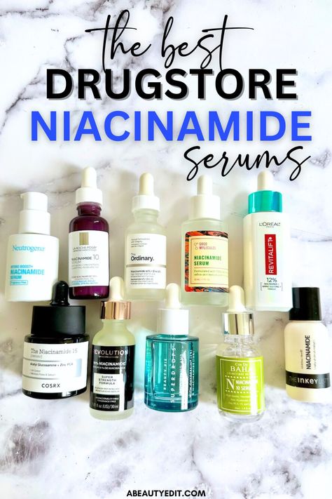 Best Drugstore Niacinamide Serums Niacinamide The Ordinary, Niacinamide Products, Skincare Niacinamide, Niacinamide Skincare, Niacinamide Benefits, Drugstore Skincare Routine, No Makeup Makeup, Cold Medicine, Drugstore Skincare