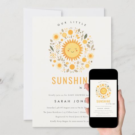 Baby Shower Lunch, Sunshine Baby Shower Invitations, Gender Neutral Invitations, Sunshine Baby Showers, Gender Neutral Baby Shower Invitations, Boho Baby Shower Invitations, Baby Shower Napkins, Boho Sun, Baby Shower Diaper Raffle