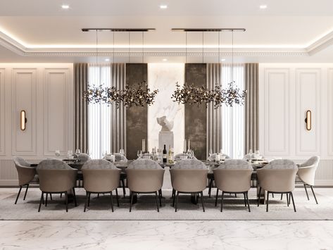 Dining Room Design Modern Luxury, Luxury Dining Room Decor, Trendy Dining Room, Dining Room Design Luxury, Bilik Idaman, Dining Room Design Modern, Be Design, Interior Design Dining Room, Dining Room Interiors