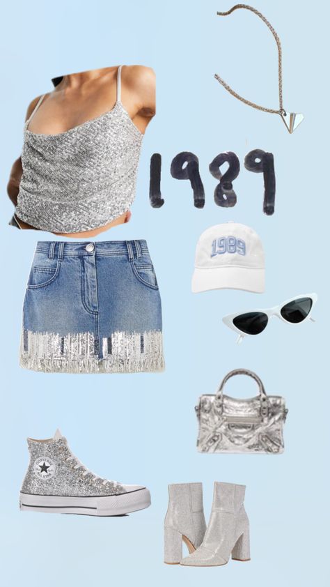 Eras tour outfit 1989 Outfits Ideas, Eras Tour Outfit Ideas Lover, Eras Tour Accessories, Era Tour Outfit Ideas, Eras Fits, Outfit Shuffles, Eras Outfit, Taylor Swift Costume, Eras Outfits