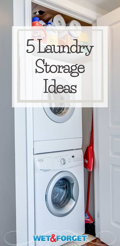 Save space and organize your laundry room with these 5 laundry storage ideas. Laundry Storage Ideas, Laundry Room Makeover Ideas, Functional Laundry Room, Room Makeover Ideas, Laundry Pods, Wash Day, Clothes Hangers, Laundry Storage, Laundry Room Makeover