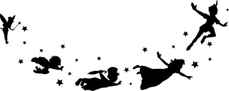 Peter Pan Flying, Peter Pan Shadow, Peter Pan Hat, Peter Pan Silhouette, Peter Pan Tattoo, Peter And Wendy, Flowers Svg, Silhouette Clip Art, Silhouette Png