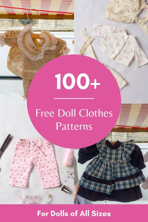 Diy Doll Clothes, Diy Doll Clothes Patterns, Free Doll Clothes Patterns, 12 Inch Doll Clothes, Ag Doll Crafts, Sew Doll, Baby Doll Clothes Patterns, Girls Clothes Patterns, Doll Patterns Free