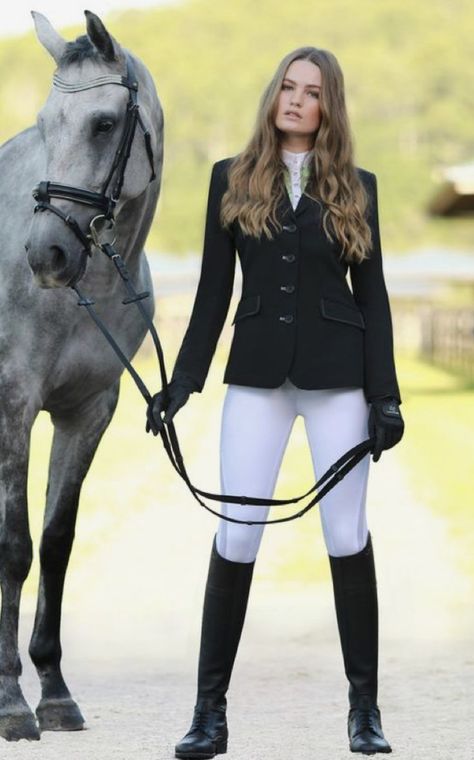 Equestrian Outfits Women, Horseback Riding Outfit, Equestrian Style Outfit, Riding Boot Outfits, Equine Fashion, Women Trousers Design, Modest Girly Outfits, Equestrian Outfit, Flat Riding Boots