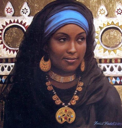 Egyptian Nubian women Egyptian Painting, Egyptian Women, Nubian Queen, Arabian Women, African People, Arabic Art, African History, Egyptian Art, African Culture