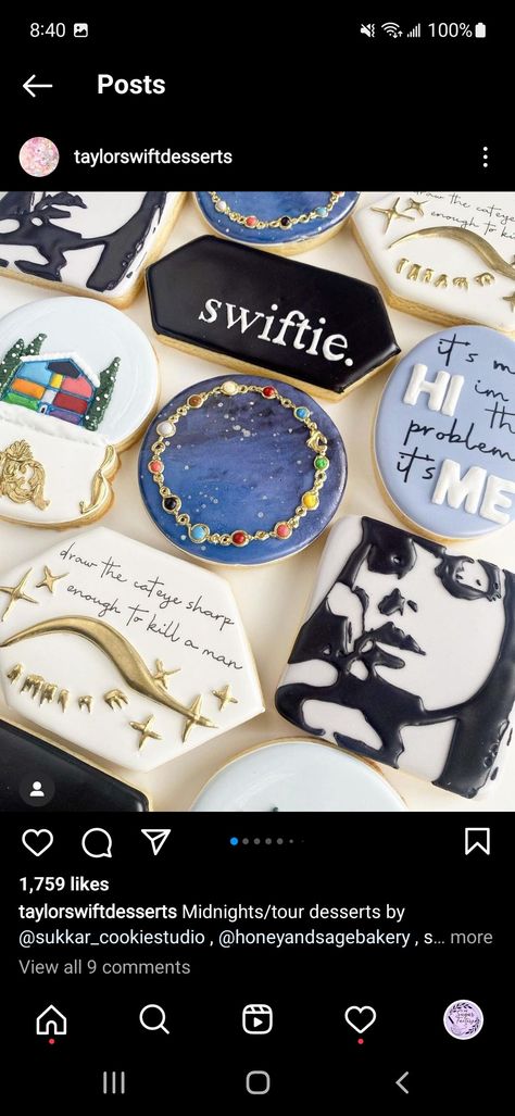 Taylor Swift Midnights Cookies, Taylor Swift Eras Cookies Decorated, Taylor Swift Royal Icing Cookies, Eras Tour Cookies, Taylor Swift Themed Cookies, Taylor Swift Eras Cookies, Taylor Swift Sugar Cookies, Taylor Swift Cookies Decorated, Taylor Swift Decorations