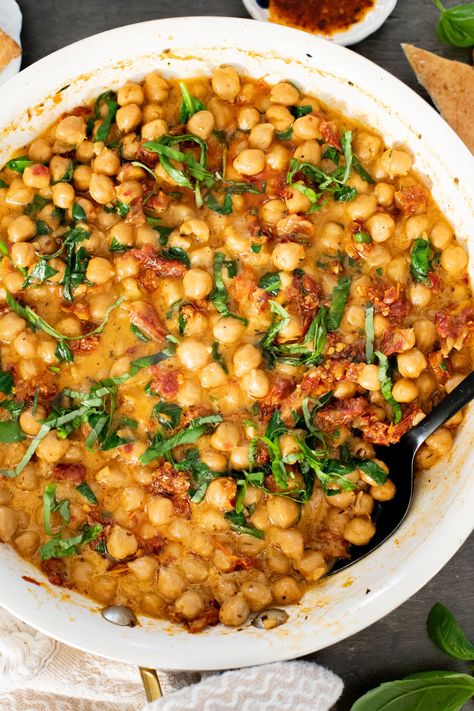 Marry Me Chickpeas Mediterranean Recipes Chickpeas, Hot Chickpea Recipes, Marry Me Chick Peas Vegan, Savory Chickpea Recipes, Chickpea Chili Recipes, Marry Me Chickpea Soup, Spicy Chick Peas Recipes, Chickpea Vegetarian Recipes, Chickpea Seasoning Recipes