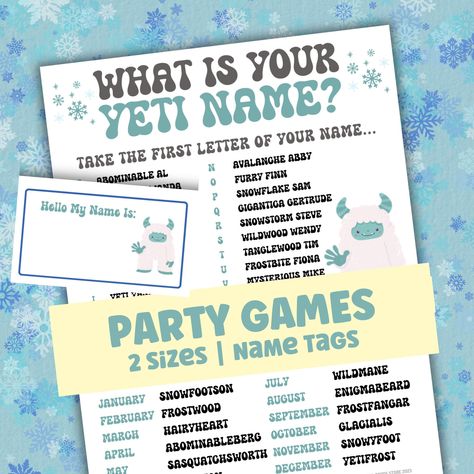 Yeti Party Games, Night Games For Teens, Homeroom Activities, Family Game Night Games, Yeti Party, Game Night Games, Night Games, Birthday Party Activities, Cozy Evening