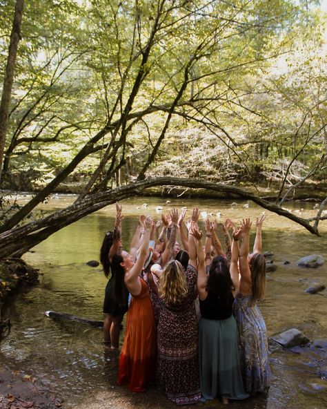 I had such an amazing time taking these photos for these ladies Sisterhood Retreat! All of them connected through a love of nature and decided to come from all parts of the country to explore our beautiful mountains together and spend time with one another creating life long friendships! Sister Circle, Women Gathering, Womens Retreat, Summer Solstice, Beautiful Mountains