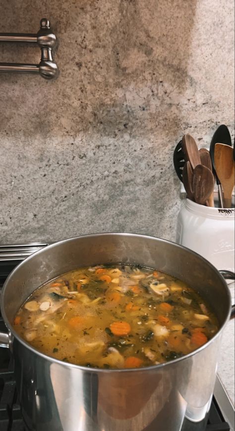 Clean Cooking Aesthetic, Soup Fall Aesthetic, Winter Soup Aesthetic, Cooking Soup Aesthetic, Vegetable Soup Aesthetic, Soup Season Aesthetic, Cozy Soup Aesthetic, Making Soup Aesthetic, Autumn Soup Aesthetic