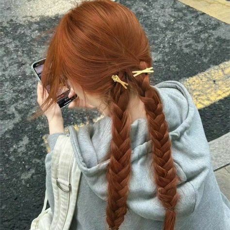 Korean Hair Color, Peinados Fáciles Para Cabello Corto, Scene Hair, Auburn Hair, Dye My Hair, Orange Hair, Hair Inspo Color, Dream Hair, Ginger Hair