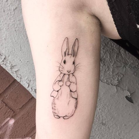 Peter Rabbit Tattoo, Peter Rabbit Tattoos, Peter Rabbit Characters, Story Tattoo, Rabbit Tattoo, Rabbit Tattoos, B Tattoo, Elegant Tattoos, Custom Tattoo