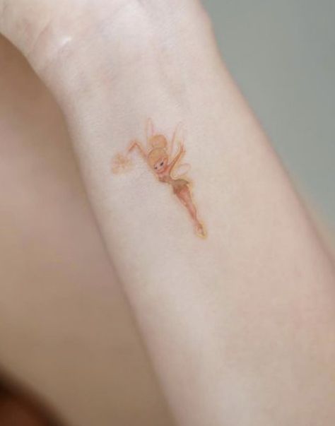 Small Fairy Tattoos, Tinkerbell Tattoo, Tinker Bell Tattoo, Pixie Tattoo, Belle Tattoo, Secret Tattoo, Tinkerbell Fairy, Kawaii Tattoo, Cute Tiny Tattoos