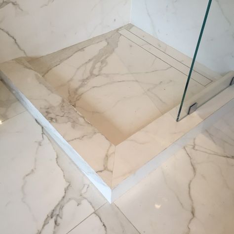 Fiberglass Shower Pan, Stone Shower Floor, Floor Stone, Shower Pan Tile, Master Bath Design, Shower Floors, Custom Sinks, Stone Shower, Fiberglass Shower