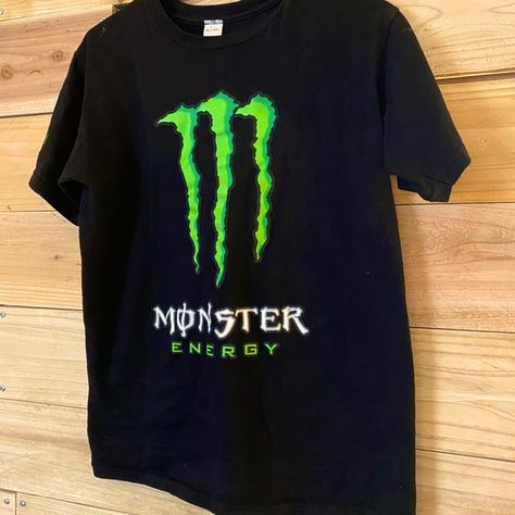 Monster tee Monster Logo Shirt, Monster Energy Shirt, Monster Energy Clothing, Epic Clothes, Monster Shirt, Monster Hoodie, Geeky Clothes, Botas Western, Silly Clothes