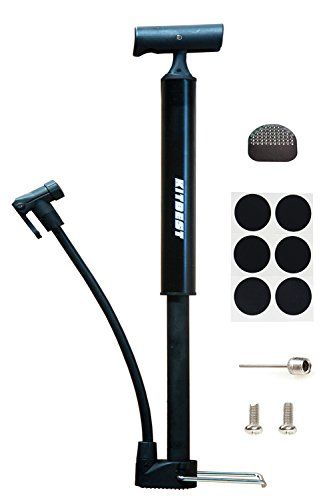 Bike Pump Kitbest Aluminum Alloy Portable Bike Floor Pump Mountain Road Hybrid  BMX Bike Tire Pump Floor Bicycle Air Pump Compatible with Presta  Schrader Valve  Sports Ball Black ** Continue to the product at the image link. Bicycle Pumps, Ball Pump, Bicycle Pump, Bike Pump, Bike Tools, Bmx Bike, Rv Accessories, Bicycle Tires, Mountain Road