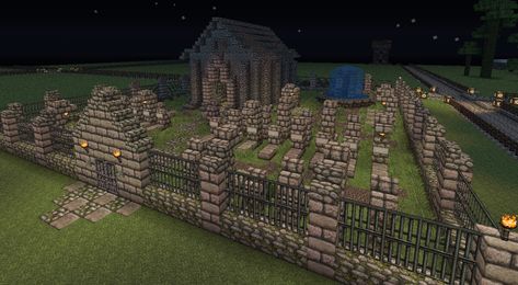 MineGraveyard | Minecraft Graveyard, from a Minecraft Forum … | Flickr Minecraft Tombstone Ideas, Minecraft Hide And Seek Ideas, Haunted Minecraft House, Minecraft Cemetery, Minecraft Graveyard, Building In Minecraft, Minecraft Halloween Ideas, Moon Craft, Minecraft Welten