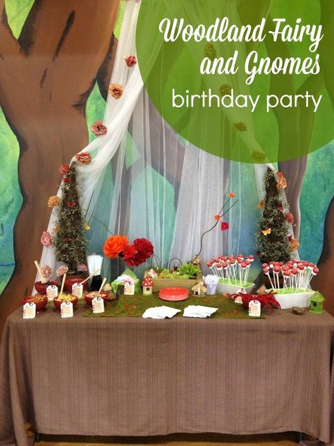 Gnome Party, Woodland Fairy Birthday, Woodland Fairy Party, Forest Birthday Party, Fairy Gnome, Fairy Garden Birthday Party, Hansel Y Gretel, Forest Birthday, Fairy Garden Party