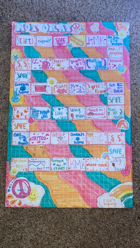 board game
aesthetic 
cute
rainbow
70’s
sleepover
best friends
girls
teen games
fun teen 
girls night Board Games Aesthetic Diy, Board Games For Sleepovers, Sleepover Board Game Diy, Best Friend Board, Preppy Games, Board Game Aesthetic, Friends Board Game, Board Game Diy, Aesthetic Sleepover