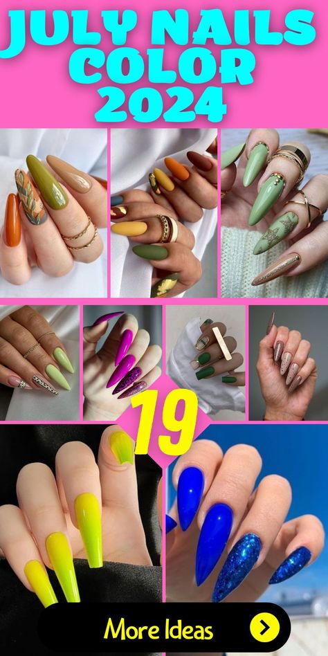 Trending Nail Shapes for Summer - Express Your Unique Style: Express your unique style with trending nail shapes for summer in July 2024. Explore the versatility of stiletto, oval, almond, round, and coffin nails, each offering a different aesthetic. Match your nail shape to your personality and create stunning nail art that reflects your individuality. Trending Nail Shapes, Color Trends 2024, Summer Palette, Pretty Nail Colors, Nail Color Trends, Trend Forecast, Latest Nail Trends, Nail Trend, Nails Trends