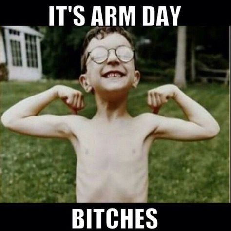 Arm Day Gym, Arm Day Meme, Funny Workout Pictures, Gym Jokes, Workout Memes Funny, Workout Pics, Arm Day, Gym Quote, Workout Memes