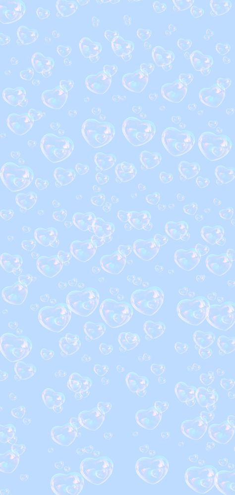 Bubbles Phone Wallpaper, Bubbles Background Aesthetic, Blue Bubble Background, Blue Bubbles Aesthetic, Heart Bubbles Wallpaper, Light Blue Heart Wallpaper, Blue Bubble Wallpaper, Bubble Hearts Wallpaper, Light Blue Lockscreen