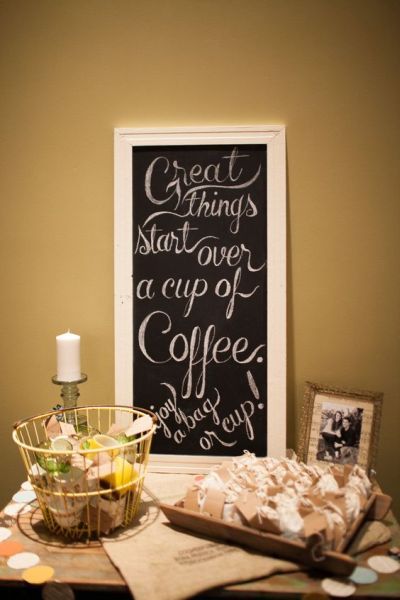 Jazzy Wedding, Bridal Brunch Favors, Chalkboard Sayings, Coffee Bridal Shower, Coffee Event, Coffee Wedding Favors, Church Foyer, Wedding Favours Sign, Coffee Party