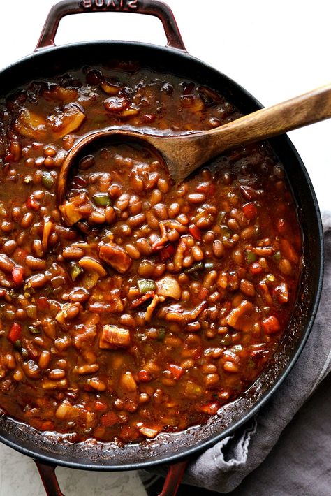 One Pot Wicked Baked Beans - Simply Scratch Grilled Chicken Drumsticks, Canned Baked Beans, Slow Cooker Steak, Bbq Beans, Beans Beans, Applewood Bacon, Summer Eats, Baked Bean Recipes, Appreciation Ideas