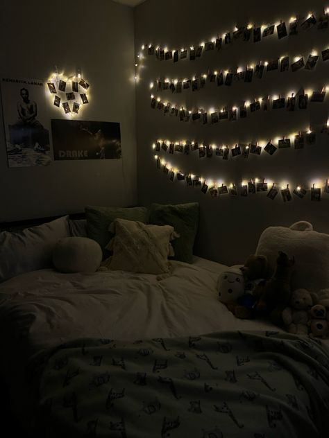 Drake Bedroom Decor, Drake Bedroom, Sage Room, Dorm Room Inspo, Room Vibes, College Aesthetic, Bed Bedroom, University College, Room Idea