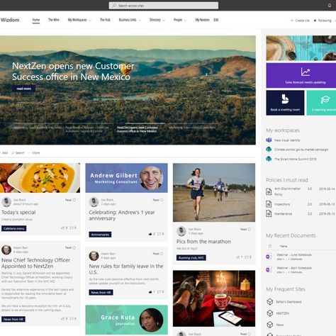 All you need to know about SharePoint Intranet Examples. Read the blog to know more about Intranet Layout, Sharepoint Dashboard, Sharepoint Design, Sharepoint Intranet, Intranet Portal, Microsoft Sharepoint, Community Hub, My Workspace, App Design Inspiration
