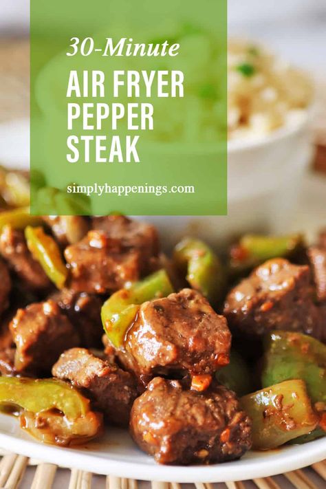 Tender Ribeye Steak, Pepper Steak Recipe, Air Fryer Steak, Garlic And Ginger, Air Fry Recipes, Pepper Steak, Air Fryer Dinner Recipes, Steak Recipe, Garlic Recipes