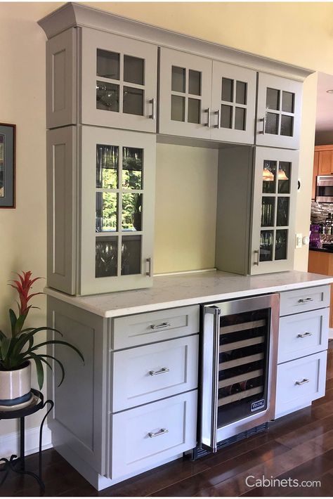 Sideboard With Wine Fridge, Bar Hutch, Coffee/wine Bar, Glass Cabinet Door, Modular Cabinets, Dining Room Cabinet, Kitchen Desks, Kitchen Desk, Cabinet Glass