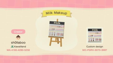 Acnh Makeup Codes, Sephora Codes, Codes Acnh, Animal Crossing Designs, Sephora Store, My Animal, Milk Makeup, Trending Memes, Animal Crossing