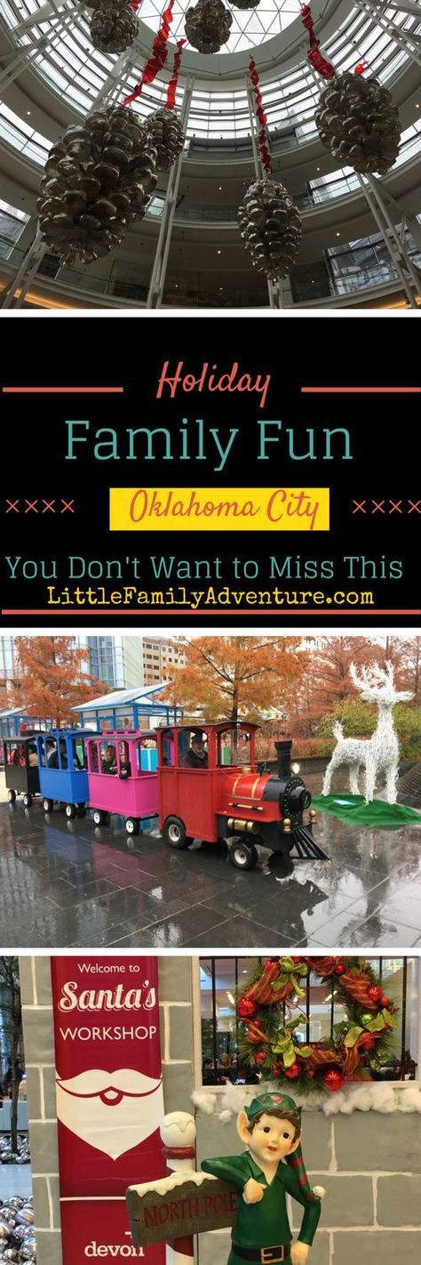 Holiday fun things to do in Oklahoma City - Here are just a few reasons who you need to head downtown in December for your family for some holiday cheer and fun. #Seeokc Oklahoma City Things To Do, Things To Do In Oklahoma, Oklahoma Attractions, Oklahoma Vacation, Oklahoma Travel, Activities For All Ages, Lifestyle Hacks, Outdoor Fun For Kids, Family Projects