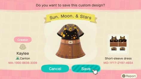 Custom Design Animal Crossing Outfit, Animal Crossing Custom Clothes, Pattern Animal Crossing New Horizon, Acnh Designs Clothing, Animal Crossing Halloween Designs, Acnh Dress Design, Animal Crossing Dress Design, Animal Crossing Custom Design Clothes, Animal Crossing Clothing Codes