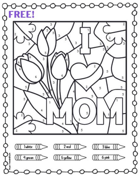 These free Mother’s Day color by number printables are a fun way for pre-k and kindergarten students to practice their fine motor skills, color recognition, and number recognition. They can also make an easy, homemade Mother’s Day card or gift. Click through for your free Mother's Day color by number worksheets! Mother's Day Coloring Printables, Mother’s Day Printable Free, Free Mothers Day Printables, Frog Coloring, Daycare Themes, Mother's Day Theme, Mothers Day Coloring Pages, Mother's Day Printables, Craft Work For Kids