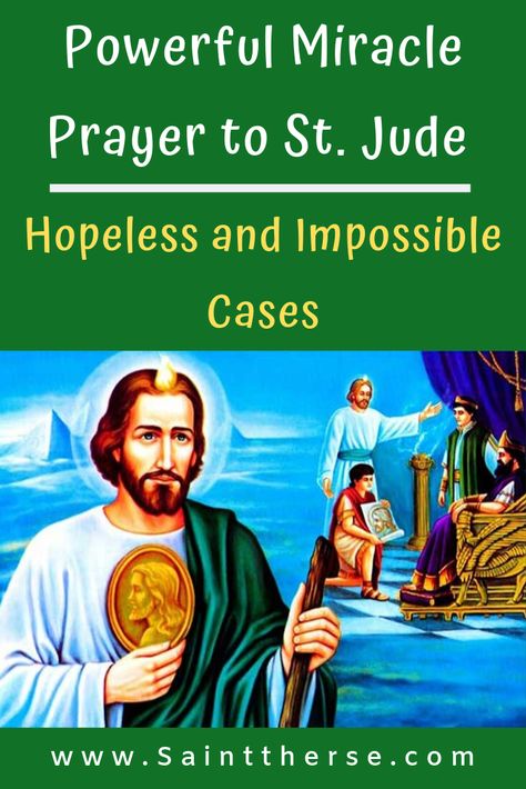 Powerful Miracle Prayer to St. Jude – Hopeless and Impossible Cases  #MiraclePrayer #SaintJude #StJude #Prayer St Jude Prayer For Miracle, Saint Jude Prayer, Prayer To St Jude, Saint Joseph The Worker, Catholic Saints Prayers, St Jude Prayer, Health Benefits Of Cherries, Rosary Prayers Catholic, Saints Prayers