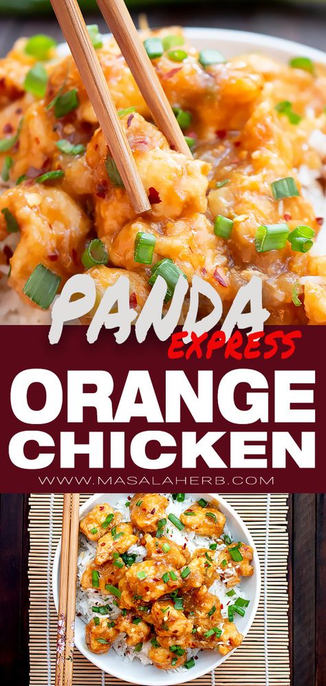 Panda Express Menu, Panda Express Orange Chicken Recipe, Panda Express Orange Chicken, Healthy Orange Chicken, Sticky Sauce, How To Make Orange, Chow Mein Noodles, Rice Recipes For Dinner, Orange Chicken Recipe