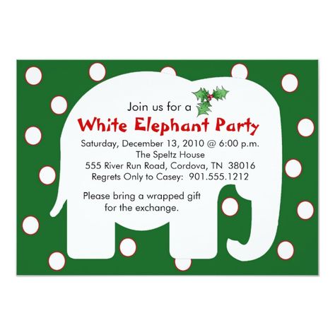 White Elephant Holiday Party Invitations , #Ad, #Holiday#Party#Invitations#Shop White Elephant Invitation Wording, White Elephant Invitation, Work White Elephant, White Elephant Christmas Party, Elephant Invitations, White Elephant Christmas, Ugly Sweater Party Invitations, White Elephant Gift Exchange, Elephant Christmas