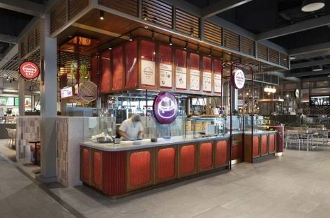 Dimsum Restaurant, Chinese Cafe Design, Chinese Restaurant Design, Modern Chinese Restaurant, Steam Seafood, Chinese Bar, Chinese Cafe, Food Court Design, Retro Restaurant